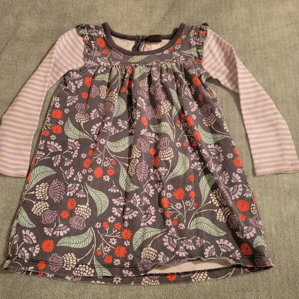 Tea Collection Floral and Striped, 18-24 Month